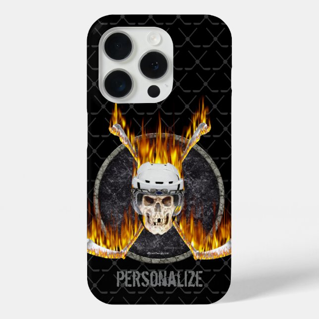 Coque Case-Mate iPhone Brûler coque iphone bâtons de hockey (Verso)