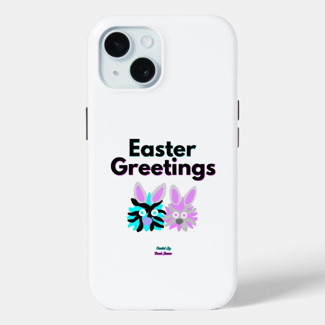 Coque Case-Mate iPhone Bunny Fuzzies Apple iPhone 15 Coque (Verso)