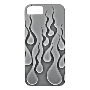 Coque Case-Mate iPhone Caisse grise de téléphone de flammes de fantôme