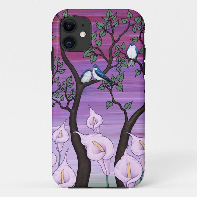 Coque Case-Mate iPhone "calla lis & hirondelles d'arbre" iphone 5 coque (Dos)