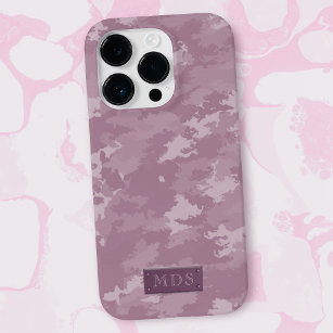 Coque Case-Mate iPhone Camo rose Motif mignon Camouflage fille Monogramme