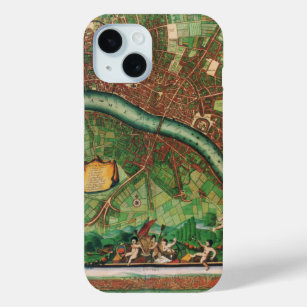 Coque Case-Mate iPhone Carte de la rue antique de Londres par Johannes de