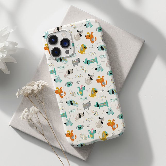 Coque Case-Mate iPhone Cartoon mignon Quirky Chien Jouant iPhone / coque  (Créateur téléchargé)