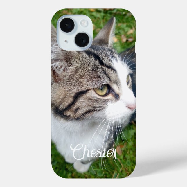 Coque Case-Mate iPhone Casemate iPhone 15 Coque avec photo de chat person (Verso)