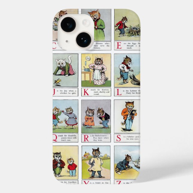 Coque Case-Mate iPhone Cat Alphabet, Louis Wain Coque-Mate coque iphone (Verso)