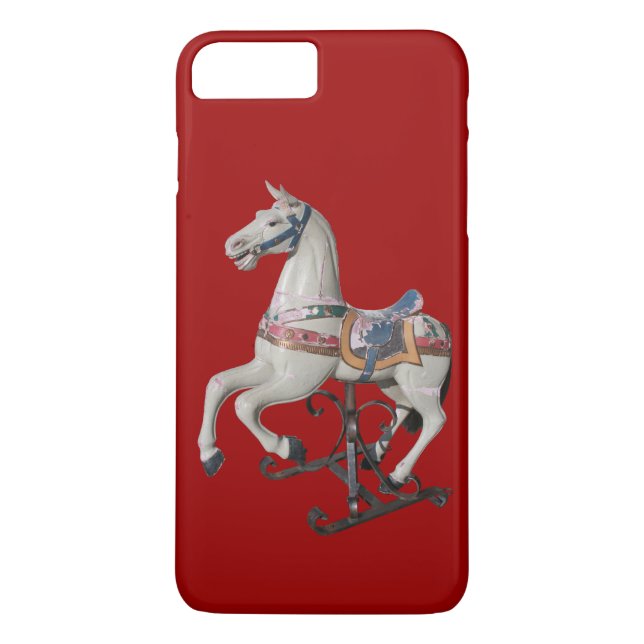 Coque Case-Mate iPhone Cheval en bois Antique Carrousel coque iphone roug (Dos)