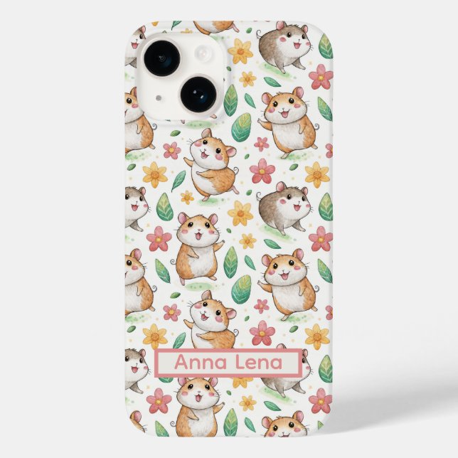 Coque Case-Mate iPhone Chic hamster dansant et nom iPhone / coque ipad (Verso)