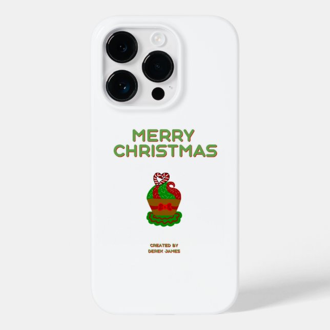 Coque Case-Mate iPhone Christmas Cupcake Apple iPhone 14 Pro Coque (Verso)