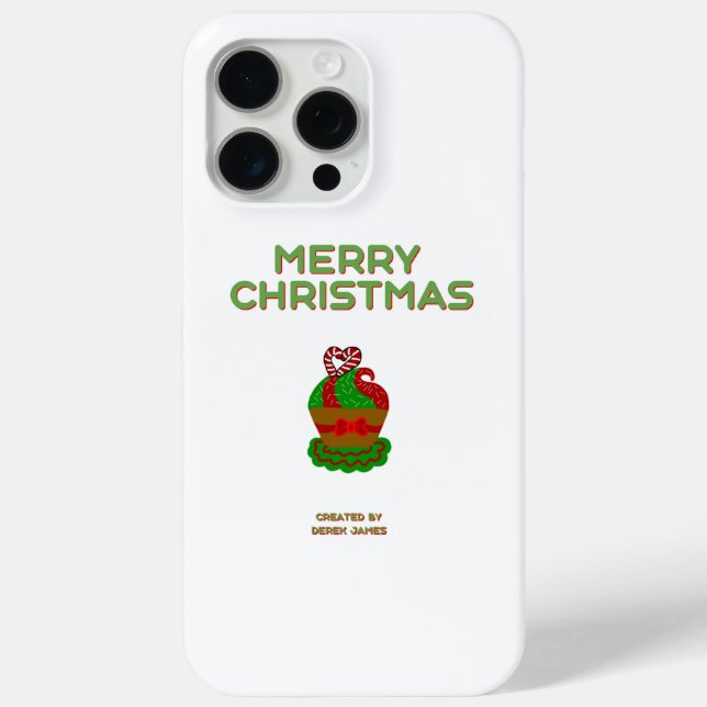 Coque Case-Mate iPhone Christmas Cupcake Apple iPhone 15 Pro Max Coque (Verso)