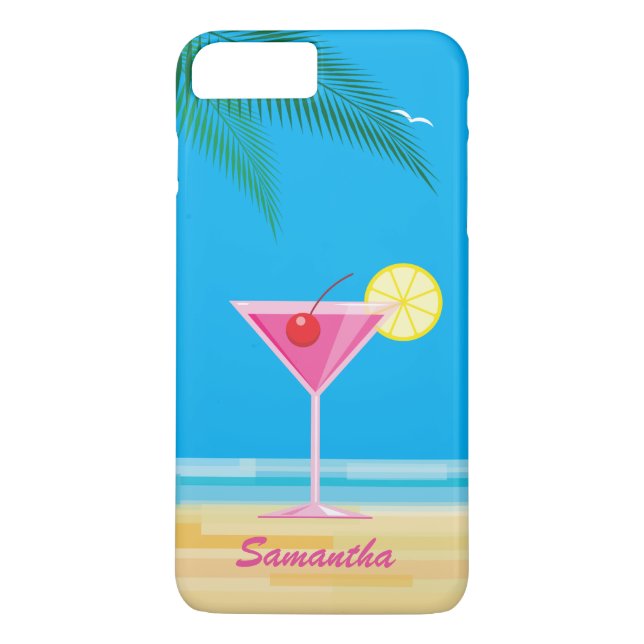 Coque Case-Mate iPhone Cocktail tropical et Beach iPhone 7 Plus Coque (Dos)