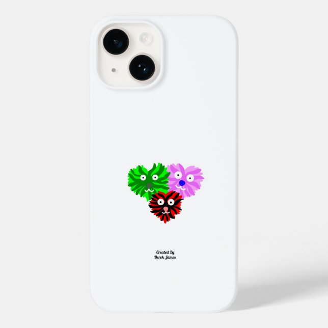 Coque Case-Mate iPhone Coeur Fuzzies Apple iPhone 14 Coque (Verso)