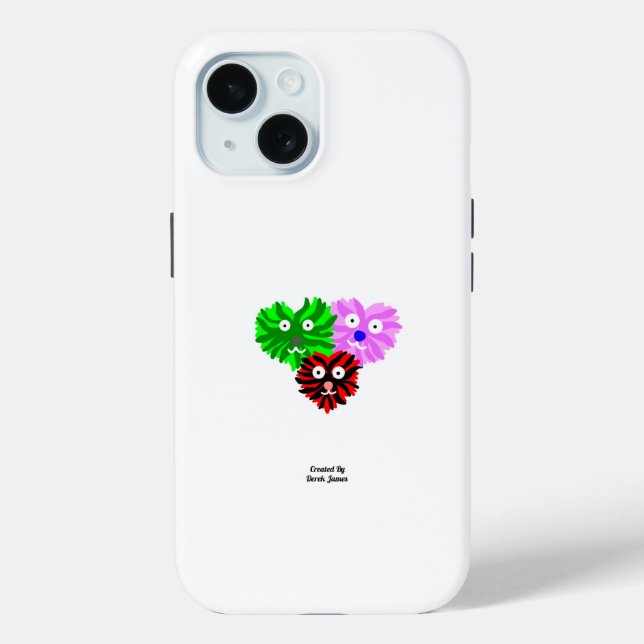 Coque Case-Mate iPhone Coeur Fuzzies Apple iPhone 15 Coque (Verso)