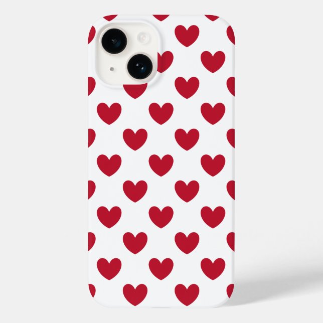 Coque Case-Mate iPhone Coeurs polka rouge sur coque iphone Coque-Mate bla (Verso)