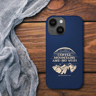 Coque Case-Mate iPhone Coffee Mountains Wi-Fi Funny