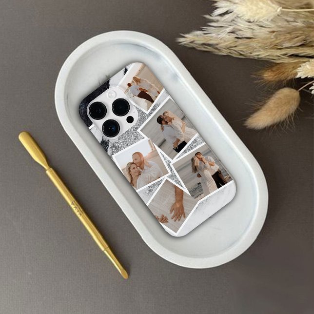 Coque Case-Mate iPhone Collage photo Sparkly Iphone 14 Coque (Créateur téléchargé)
