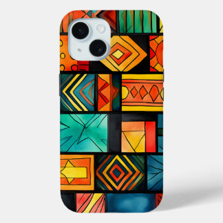 Coque Case-Mate iPhone Colorful African Print iPhone 15 Pro Coque