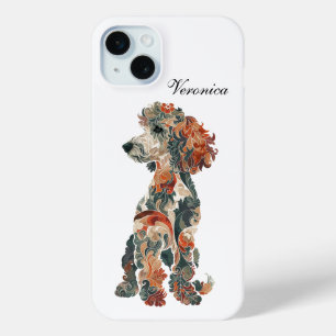 Coque Case-Mate iPhone Colorful Folk Art Standard Poodle iPhone 15 Coque