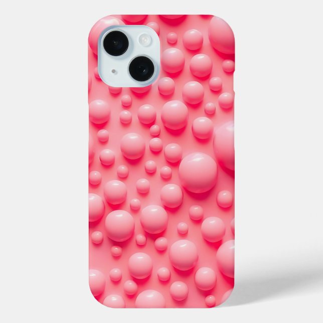 Coque Case-Mate iPhone Conception de coque iPhone Bulles 3D Rose BubbleGu (Verso)