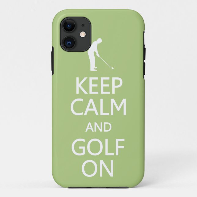 Coque Case-Mate iPhone Conserver le calme et le golf sur coque iphone cou (Dos)