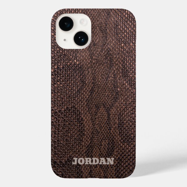 Coque Case-Mate iPhone Coque Brown Snakeskin-Mate coque iphone (Verso)