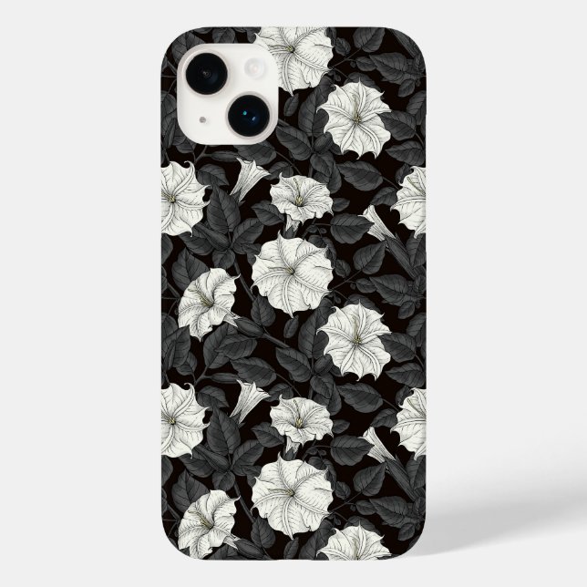 Coque Case-Mate iPhone Coque de fleurs de lune coque iphone de l'accouple (Verso)