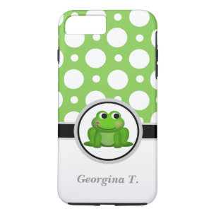 Coque Case-Mate iPhone Coque Froggy Green & White Polka Dot iPhone 7 Plus