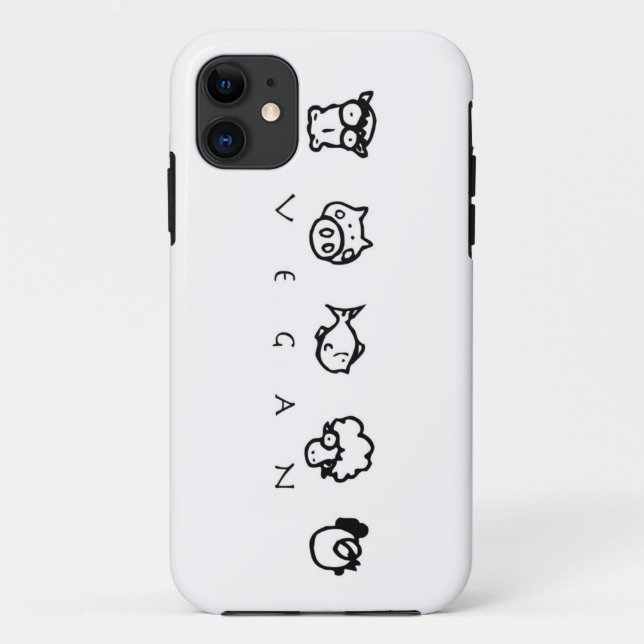 Coque Case-Mate iPhone Coque iphone animal végétalien de téléphone (Dos)