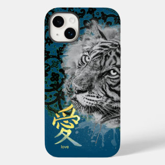 COQUE Case-Mate iPhone COQUE IPHONE ANTIQUE LACE PEINTE TIGER KANJI LOVE