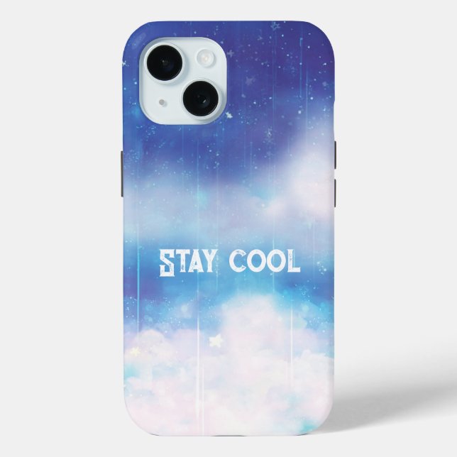 Coque Case-Mate iPhone Coque iphone bleu céleste Nebula (Verso)