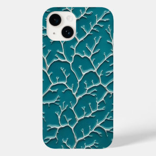 Coque Case-Mate iPhone Coque iPhone bleu sarcelle avec texture de veine
