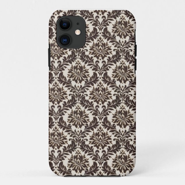 Coque Case-Mate iPhone coque iphone Brown Damask (Dos)
