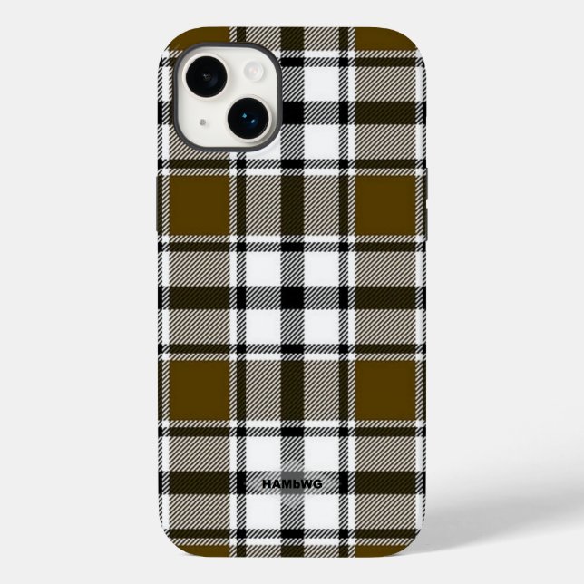 Coque Case-Mate iPhone Coque iphone Brown, noir et blanc plaqué HAMbWG (Verso)