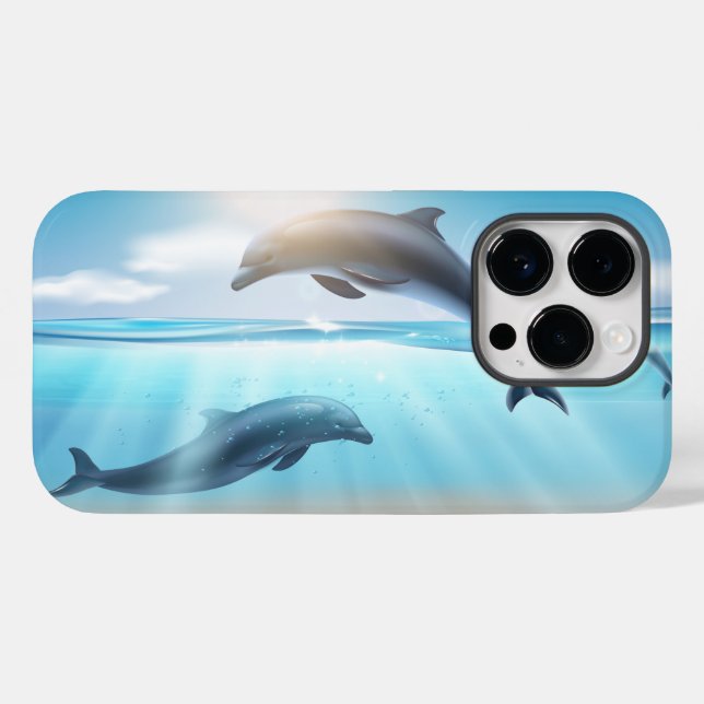 Coque Case-Mate iPhone Coque iphone Coque-Mate de dauphins (Verso (horizontal))