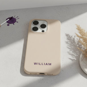 Coque Case-Mate iPhone Coque iphone couleur beige personnalisé avec perso
