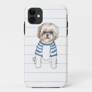 Coque Case-Mate iPhone Coque iphone d'aquarelle de Shih Tzu
