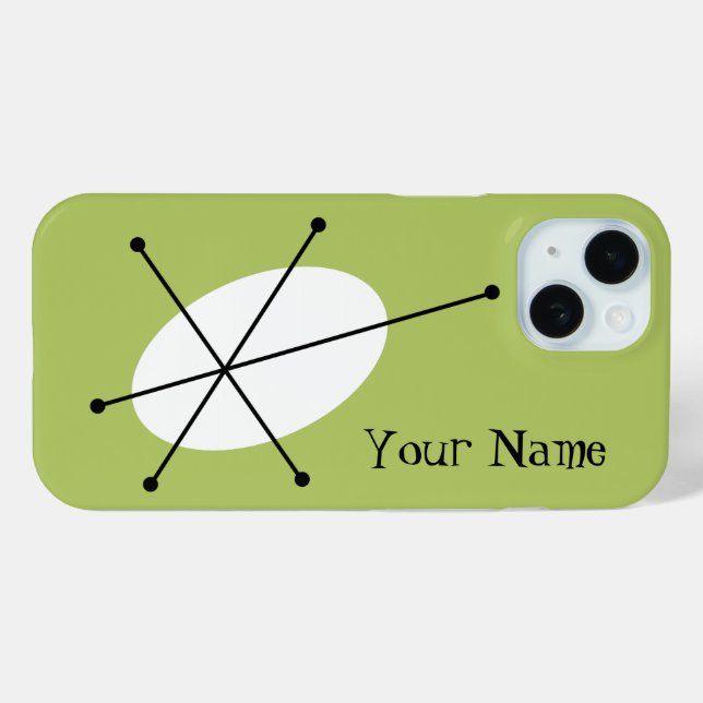 Coque Case-Mate iPhone Coque iphone Dazzle Green 'Your Name' (Verso (horizontal))