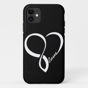 Coque Case-Mate iPhone Coque iphone de coeur d'amour noir et blanc