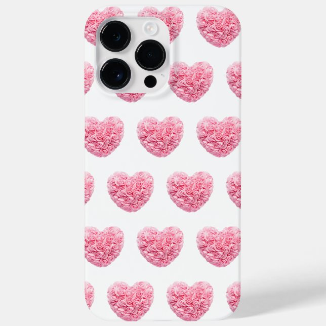 Coque Case-Mate iPhone Coque iphone de coeur rose (Verso)