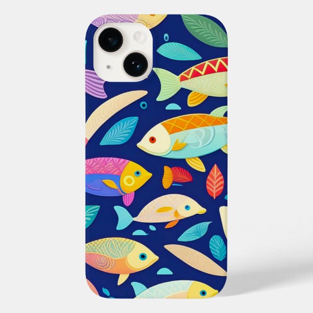 Coque Case-Mate iPhone Coque iphone de conception du poisson (Verso)