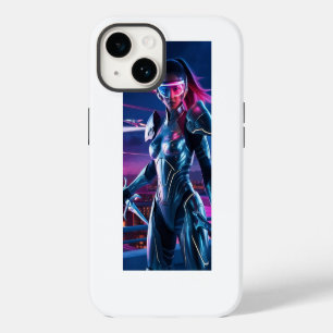 Coque Case-Mate iPhone Coque iphone de cyber-guerrier néon - Futuristic S