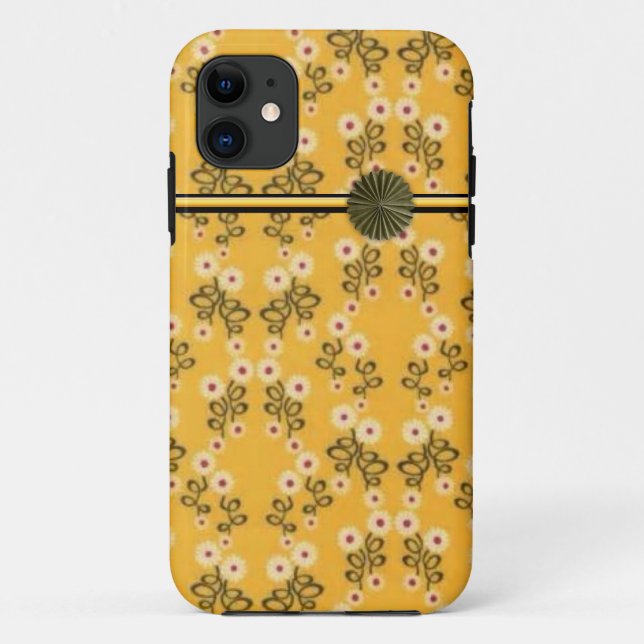 Coque Case-Mate iPhone Coque iphone de design de fleurs jaunes (Dos)