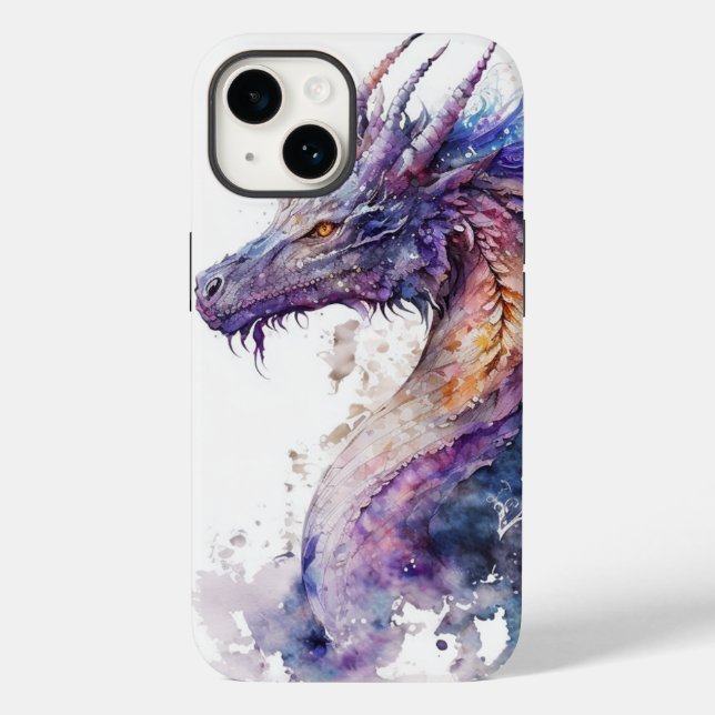 Coque Case-Mate iPhone Coque iphone de dragon aquarelle (Verso)