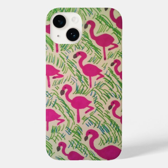 Coque Case-Mate iPhone Coque iphone de Flamant rose tropical (Verso)