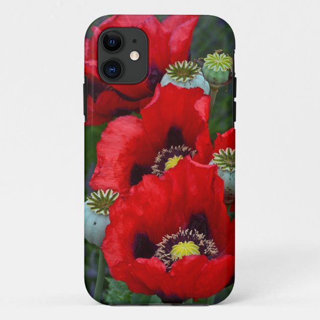 Coque Case-Mate iPhone Coque iphone de fleurs de pavot rouge (Dos)