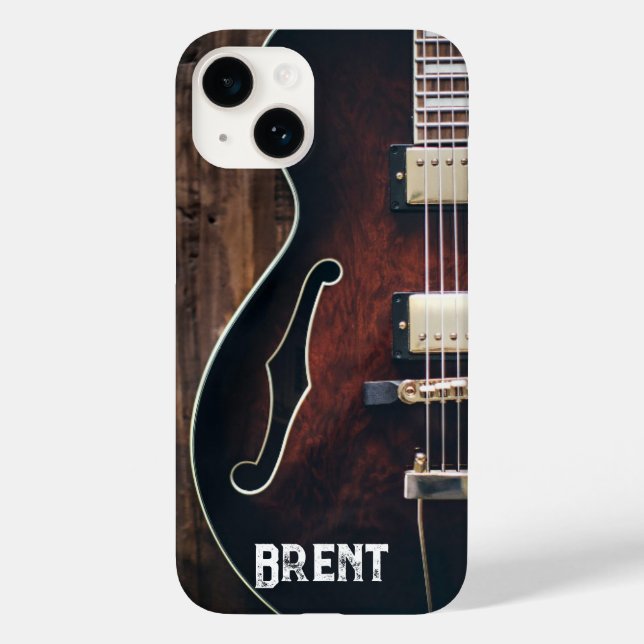 Coque Case-Mate iPhone Coque iphone de guitare électrique personnalisé (Verso)