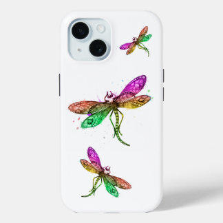 Coque Case-Mate iPhone Coque iphone de libellules arc-en-ciel