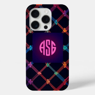 Coque Case-Mate iPhone Coque iphone de monogramme personnalisé Neon Gradi