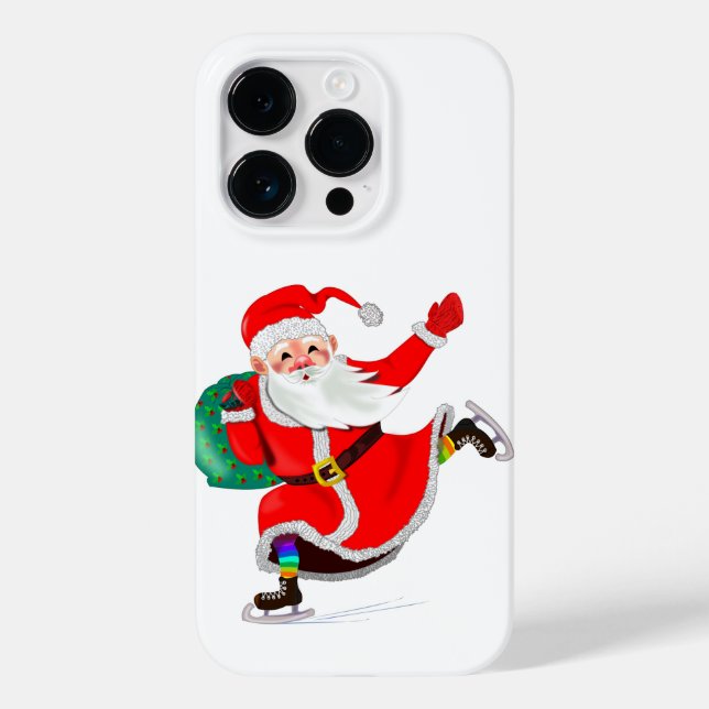 Coque Case-Mate iPhone Coque iphone de Noël Père Noël avec cadeau (Verso)