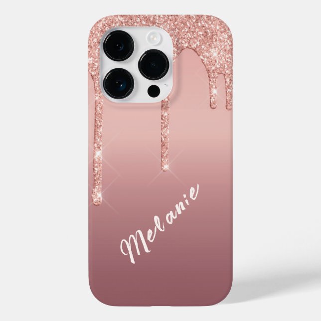 Coque Case-Mate iPhone coque iphone de Parties scintillant Gold rose avec (Verso)