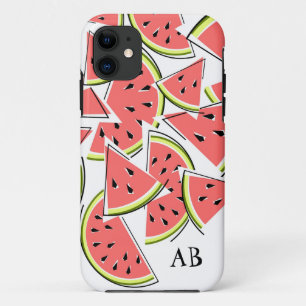 Coque Case-Mate iPhone Coque iphone de pastèque "Monogramme" vertical